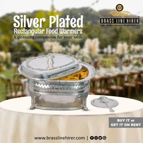 For those who savor the finest, #BrassLineHirer Silver Plated Rectangular Food Warmers add a touch of opulence to every meal