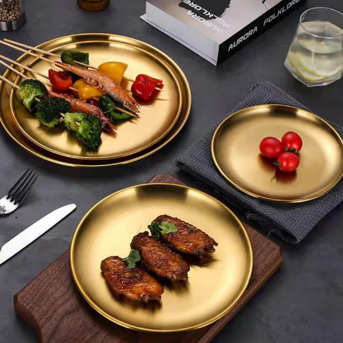 Silver & Golden Dinner Plate