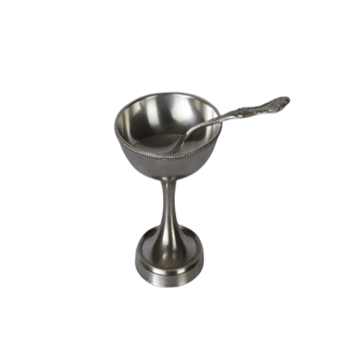 Silver Ice Cream Cup With Tea Spoon