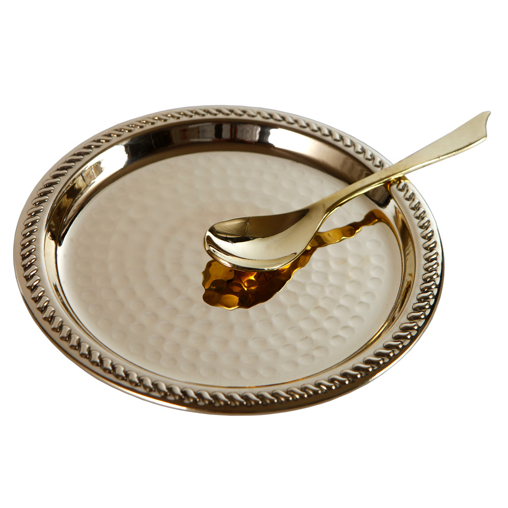 6 Golden Foodgrade Quarter Plate